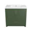 Ensemble de meuble-lavabo simple 36 po en bois massif avec surface de comptoir et armoire de rangement pré-assemblée-93051392