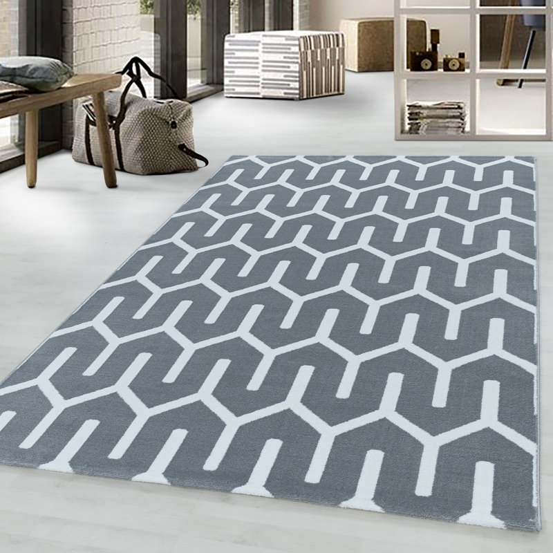 Tangier Flatweave Grey Indoor Rug, Rectangle 200 x 290cm