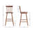 38.5" H Solid Wood Slat Back Counter Stool-30850170