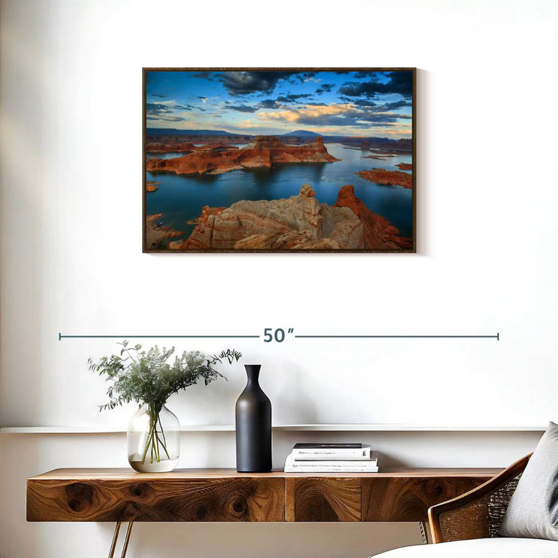 Vue du point d'Alstrom, Cadre flottant noyer, 31 po x 21 po