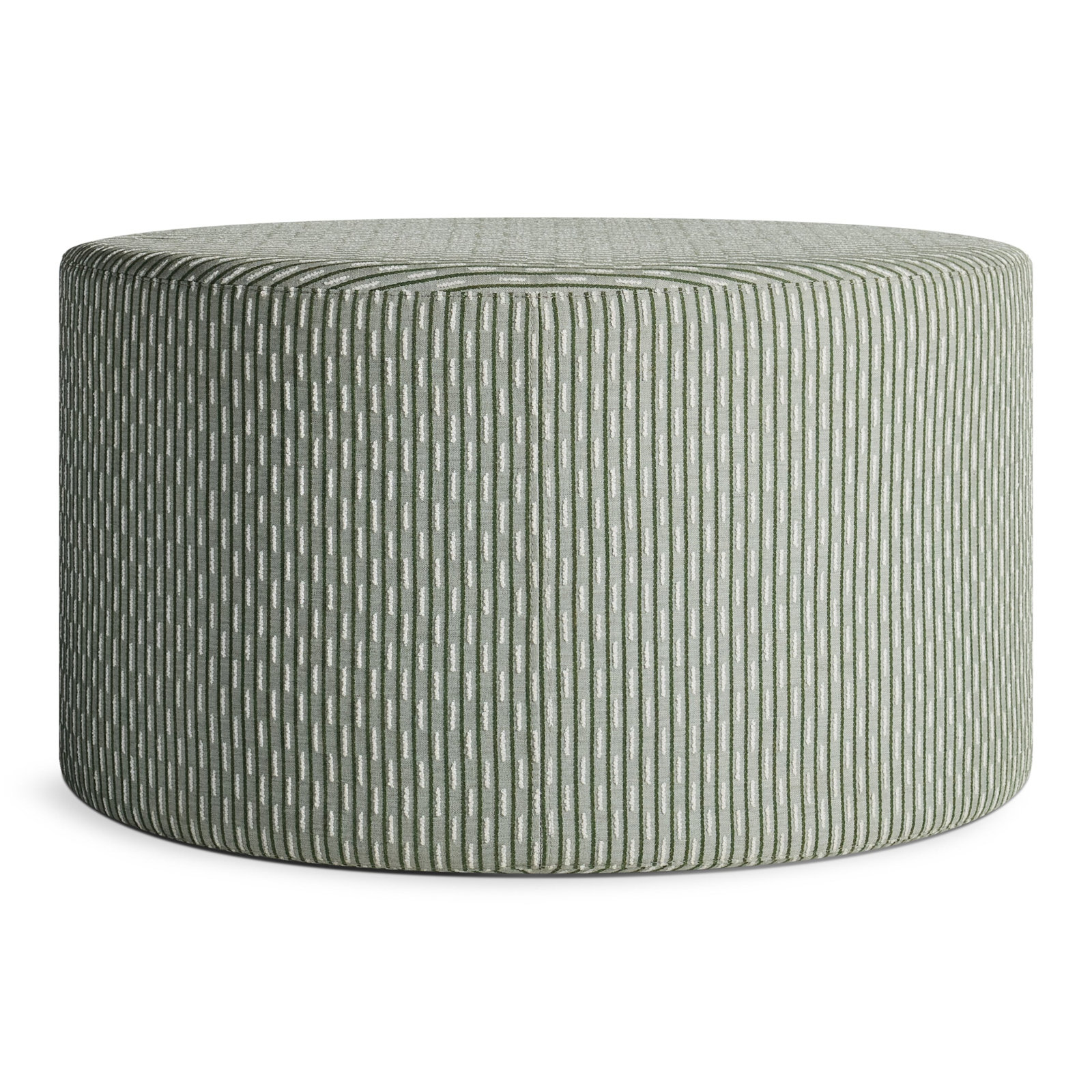 Bumper Upholstered Ottoman, Sunbrella Moss