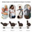 Canapé de massage inclinable et chauffant en cuir de 40 po de largeur, fauteuil avec porte-gobelets, ports USB et Type-C, télécommande-114208122