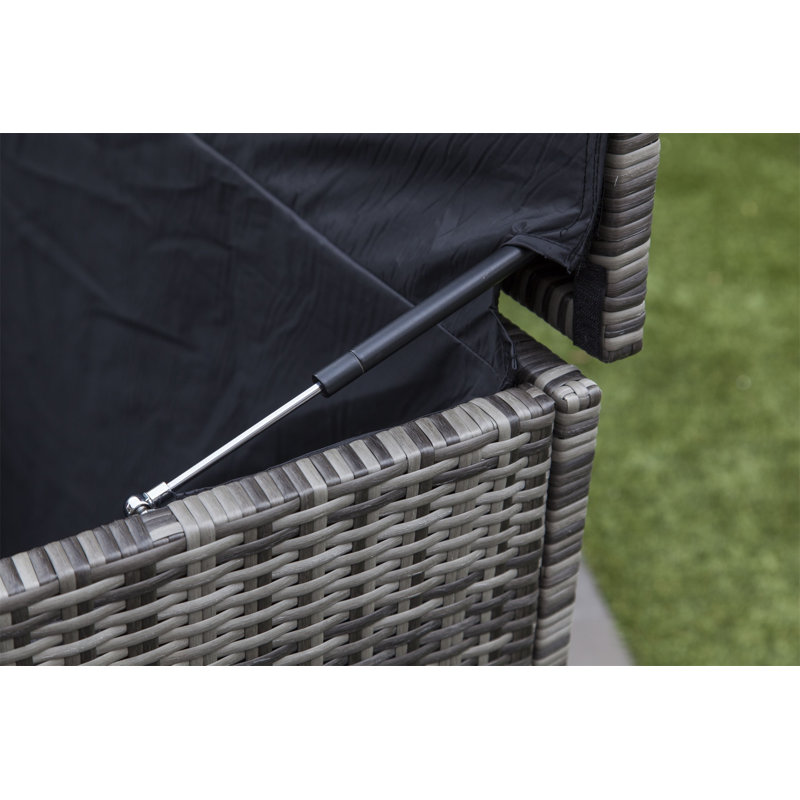 Direct Wicker 265 Gallons Water Resistant Deck Box, 37.4" H x 66.93" W x 30.31" D, Gray