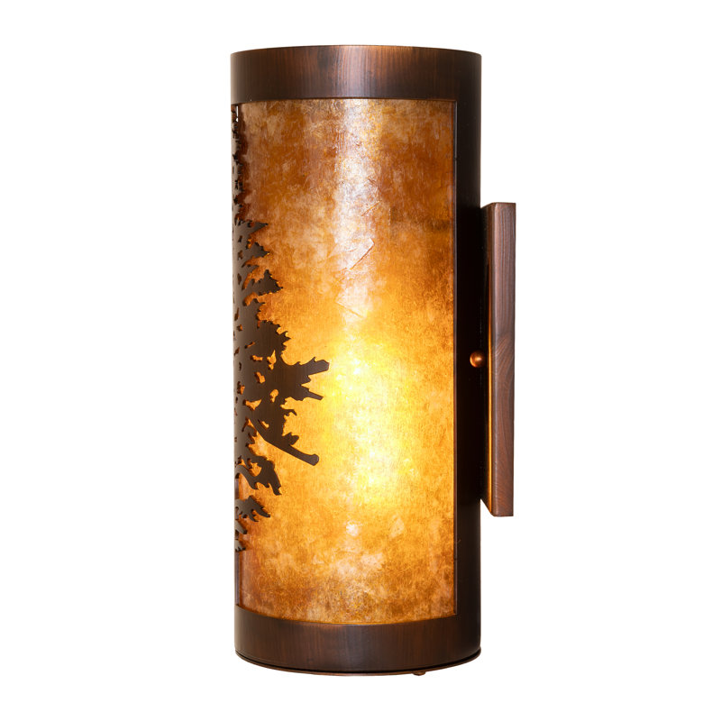 1 - Light Flush Mounted Sconce, Clear/Amber
