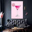Impression sur toile rose martini-1817565577