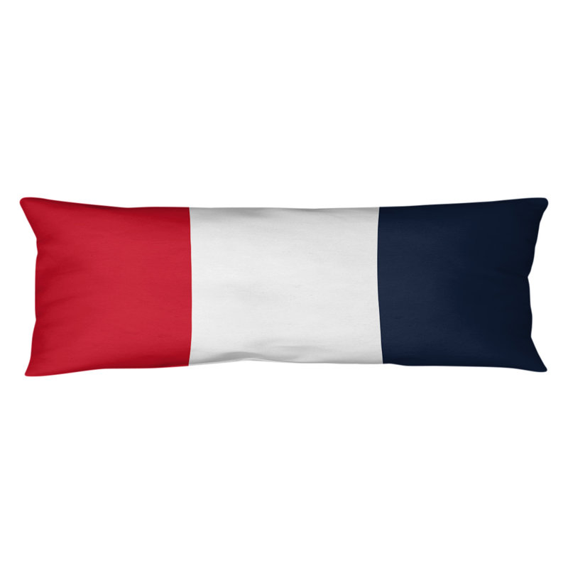 Polyester Medium Pillow, White/Navy, Mississippi Rebellion