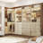 Closet System with Drawers and Hanging Rods-952578884