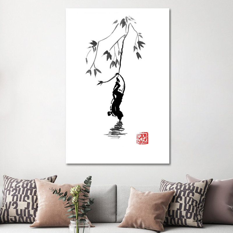 Drinking Monkey by Péchane - Print on Canvas, 152.5 cm H x 101.5 cm W x 3.175 cm D, Wrapped Canvas