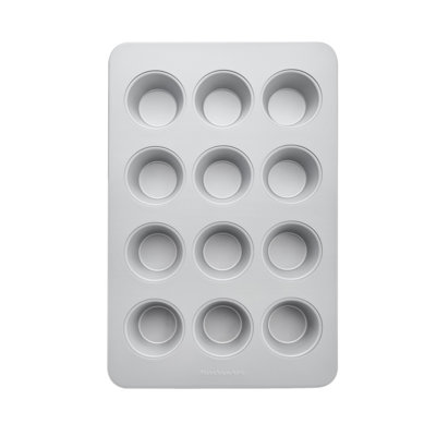 KitchenAid® Nonstick Aluminized Steel Muffin Pan, 12-Cup, Silver