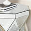Table basse avec incrustation de cristal miroir