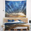 Tapisserie «Seascape Dramatic Blue and Brown Skies»-28509102