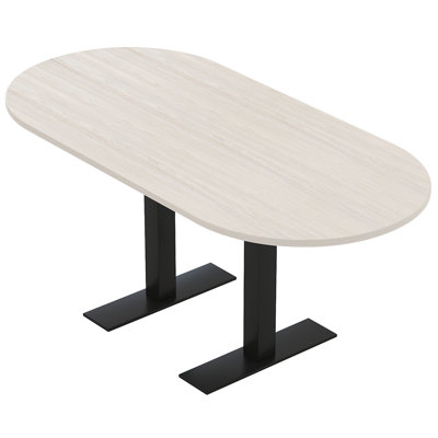 Parinka Racetrack Shaped Conference Table with Metal T Base