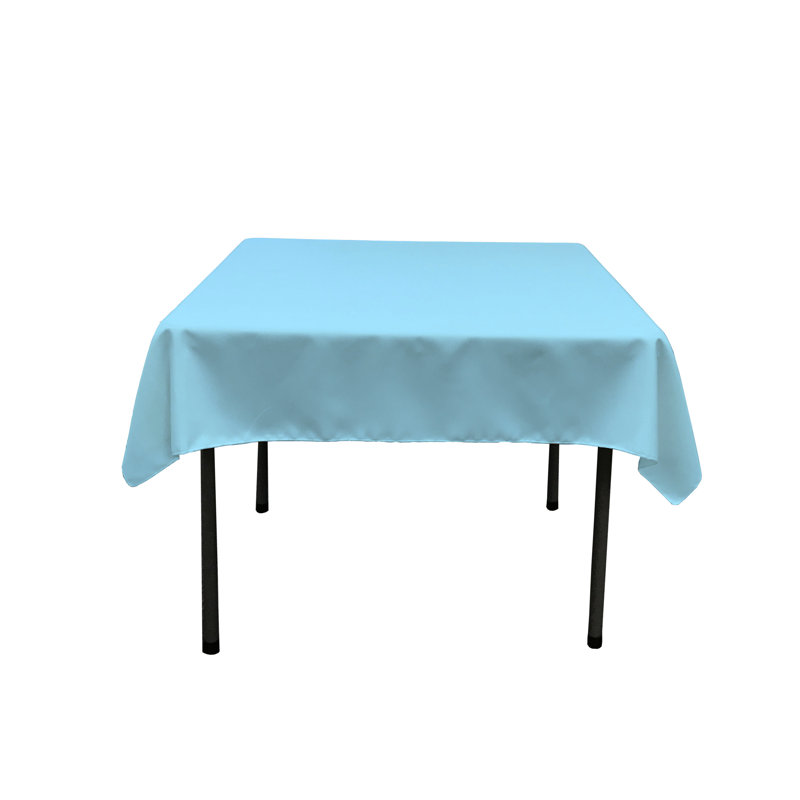 Wayfair Basics® Fisher Solid Colour Square Tablecloth, Light Turquoise, 52" Square