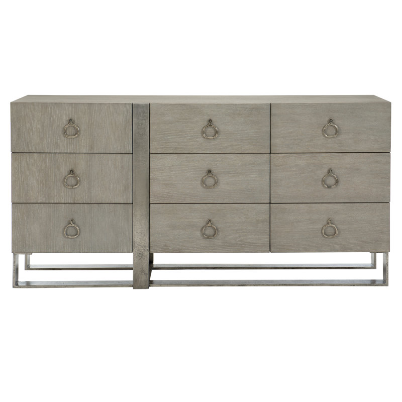 Linea 9 Drawer Dresser with Mirror