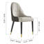 Ensemble de salle à manger à rallonge rectangulaire en pierre frittée avec 8 chaises en cuir 9 pièces Vetler-727626014