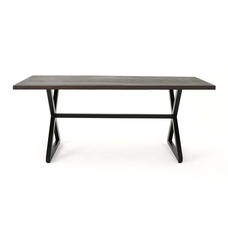 Table de salle à manger en aluminium avec cadre en acier Rolando