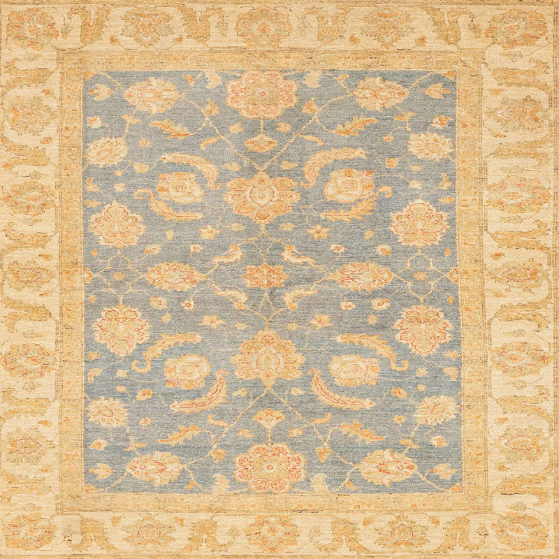 Tapis abstrait à motif abstrait 3502, Carré 8 pi