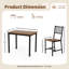Ensemble de table de salle à manger rectangulaire 3 pièces, petite table de cuisine de style industriel et chaises pour 2-1126337754