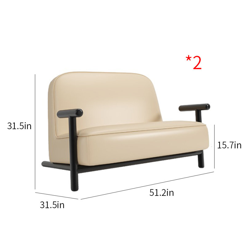 Banc rembourré en similicuir Cafe