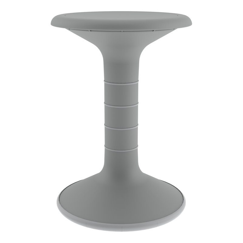 Learniture Active Sitting Wobble Stool, 17.5" Height, Flexible Seating for Classrooms, Offices and Home - Gray, Gray