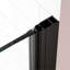 Porte de douche compacte en verre trempé transparent ajustable noir mat 30 x 72 pouces