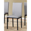 Chaises de salle à manger avec cadre en métal gris et similicuir, de 4 - Collection Graceful Option