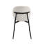 Chaise d'appoint Klaus White Boucle & Black Finish [ENSEMBLE DE 2 PCS]