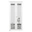 Porte pliante en composite blanc avec miroir 30 po x 80 po avec quincaillerie et poignée de porte-126023047