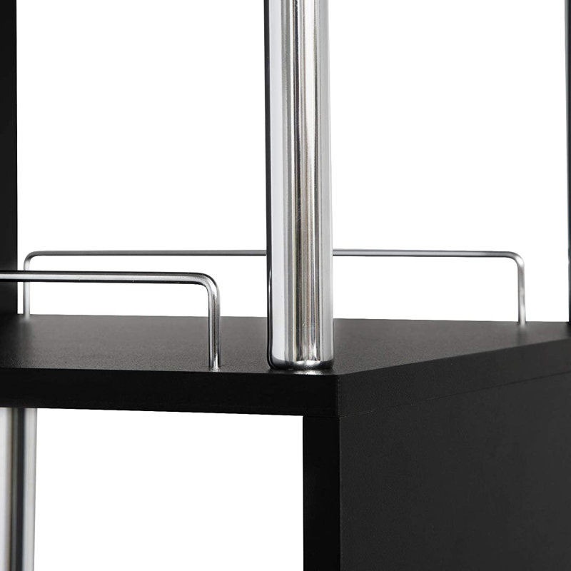 Bar Table Bar Table Bar Table With Shelf MDF Metal, Black