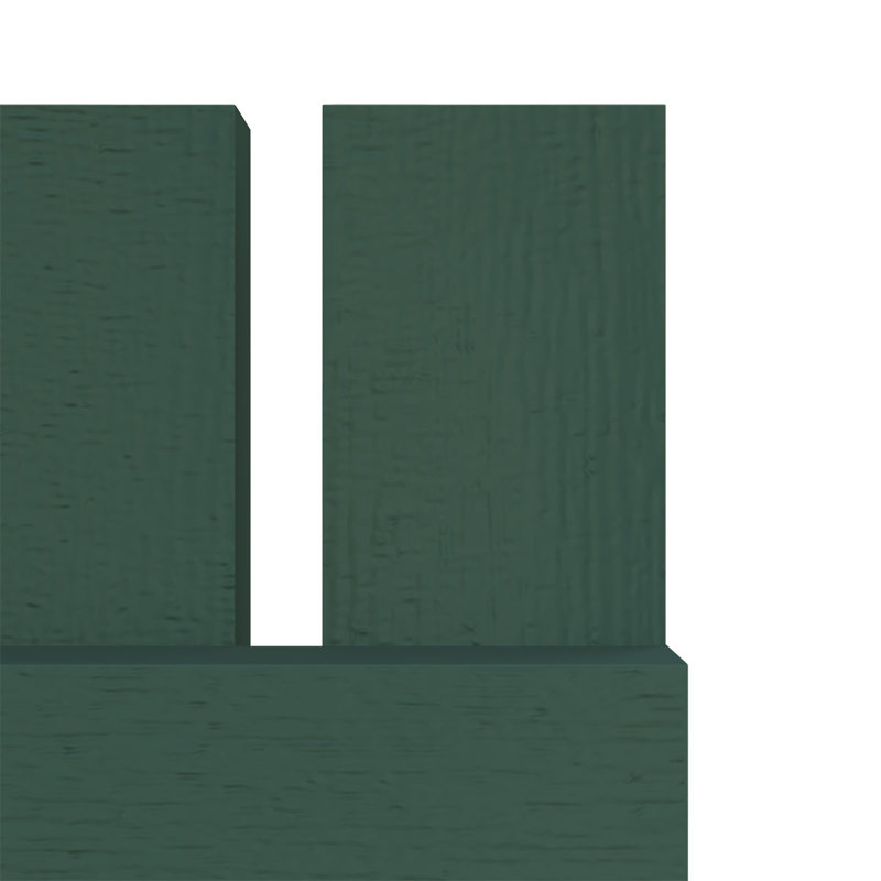 Builders Edge, paire de volets personnalisés à trois planches espacées, planche-n-lattes, 50 po, Vert forêt