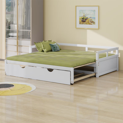 Extending Daybed With Trundle, Wooden Daybed With Trundle by Lark Manor