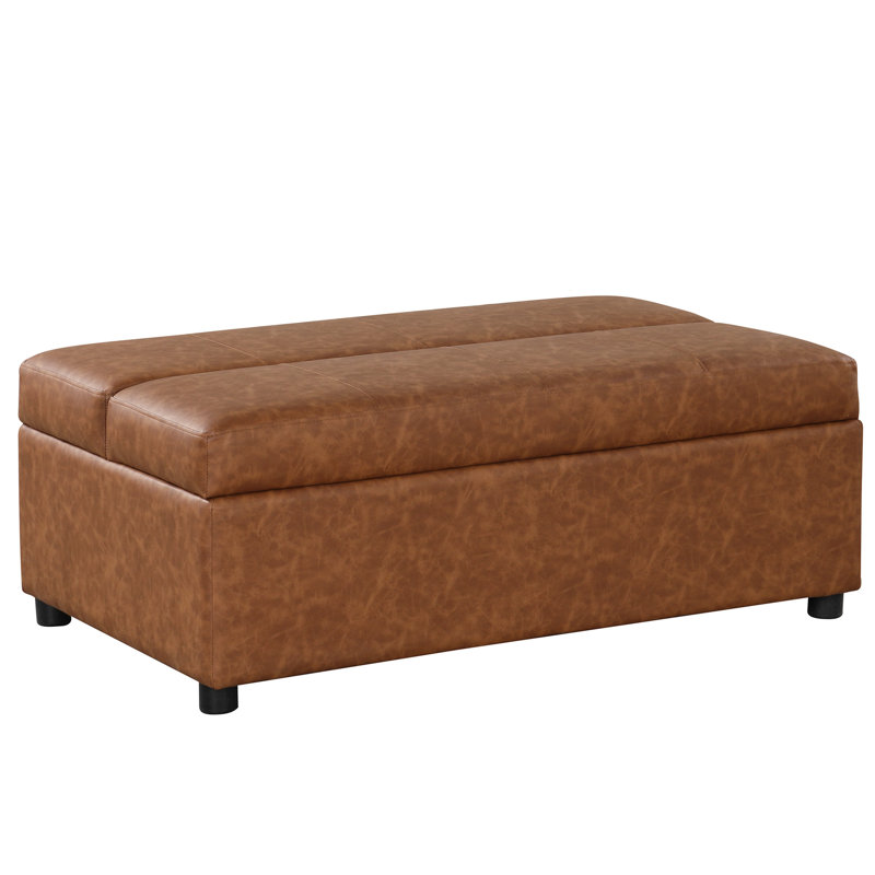 Lit simple escamotable avec repose-pieds et lit d'invité convertible avec matelas, Brun