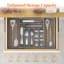 Rangement de tiroir Silverware, range-ustensiles extensible pour les tiroirs de cuisine, plateau réglable pour couverts et couverts, cuillères en plastique, fourchettes, porte-couteaux, diviseurs, grand-1848833942