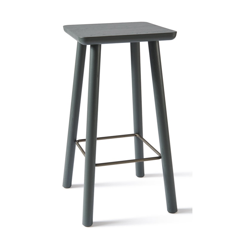 Solid Wood Counter Stool, Grey