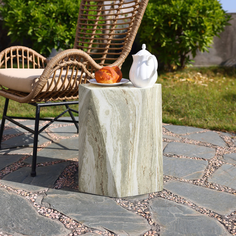 Table d'appoint pour terrasse 18,5 po H, H 18,4 po x 15,6 po de diamètre