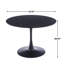 Table de salle à manger de style Mid-Century moderne, plateau en MDF de marbre noir, 42 po - Parfait pour les loisirs de cuisine