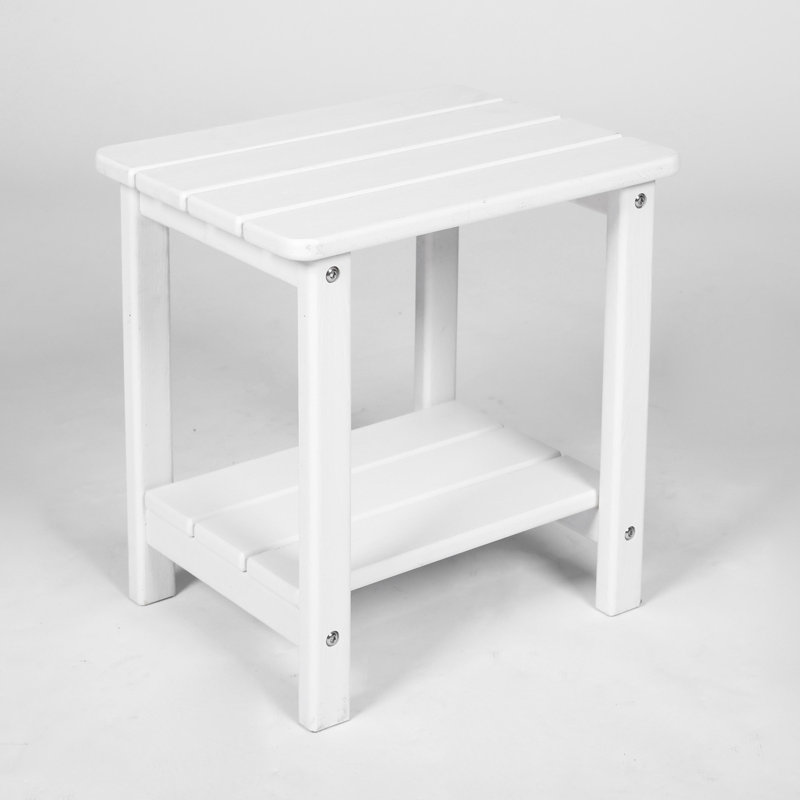 Chaise Adirondack pliante avec table d'appoint, Blanc