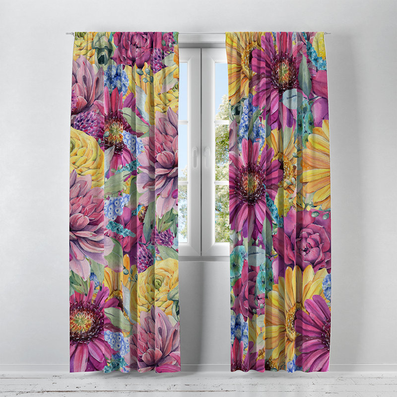 Semi Sheer Curtain Pair, 20" W x 82" L