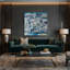 «Neo Expressionism 35», art mural sur toile bleue-1373629115