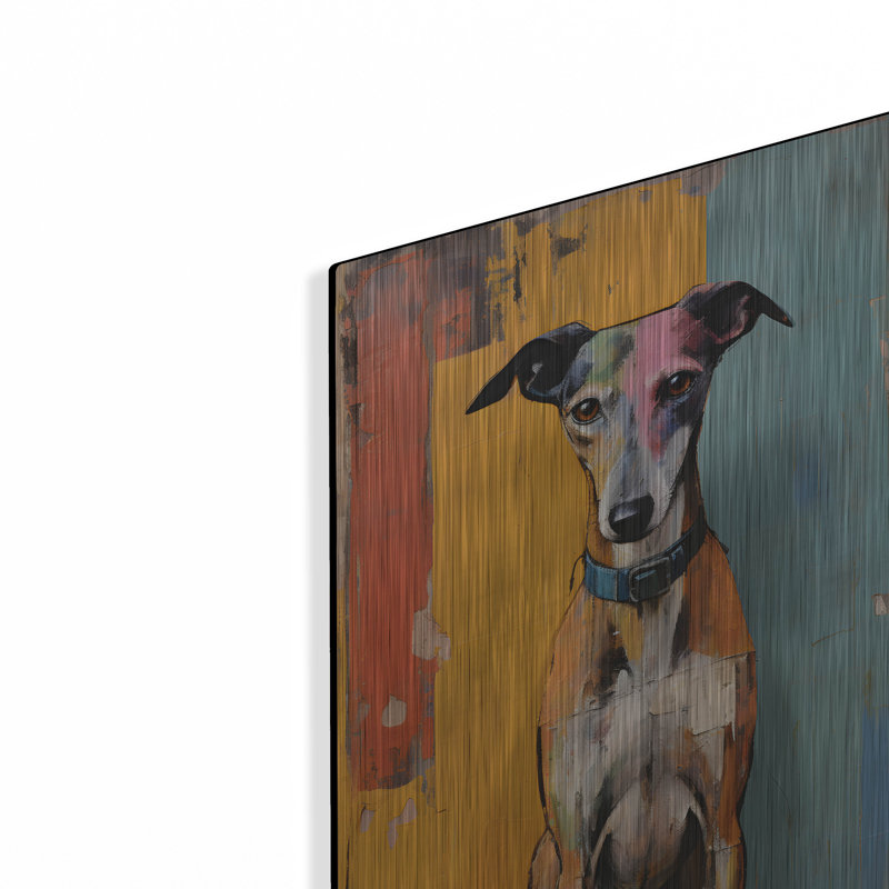 Lark Manor ™ «Greyhound 1» par Sean Parnell, art mural en métal, H 24 po x l 24 po