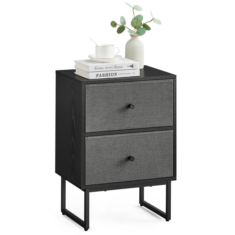 Table de chevet Bryiana, Gris colombe