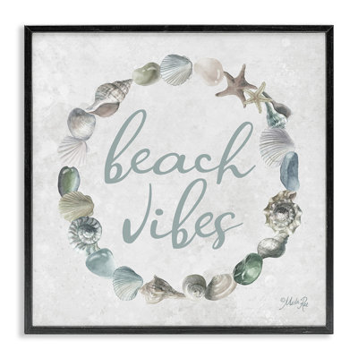 «Beach Vibes with Shells», art de la giclée encadrée par Marla Rae
