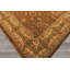 Tapis traditionnel en laine noué à la main Oushak doré 11 pi 9 po x 17 pi 9 po