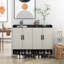 Armoire de rangement pour chaussures moderne avec tablettes réglables et quatre portes