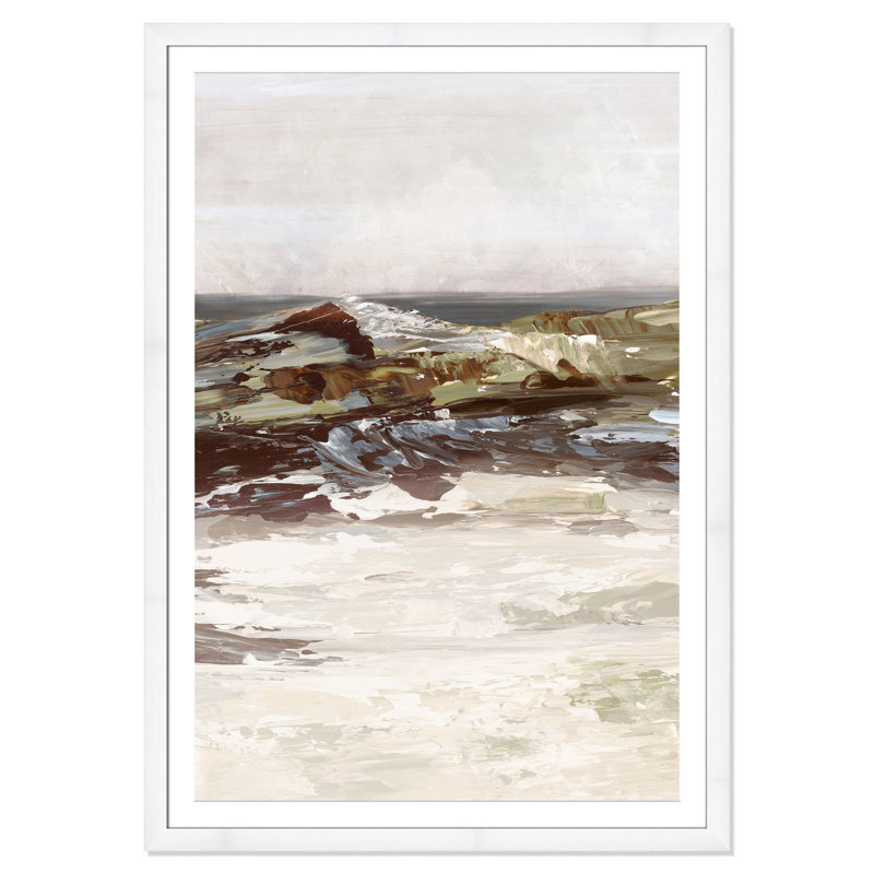 «Stoney Peak Print» par Casa Fine Arts, H 55 po x l 39 po x P 1,25 po, Reproduction encadrée blanche avec passe-partout