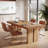 63" Farmhouse Solid Wood Executive Desk, Large Computer Writing Desk Workstation for Home Office, Light Brown