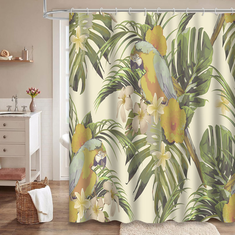 Rideau de douche Tropical Floral, L 72 po x l 84 po