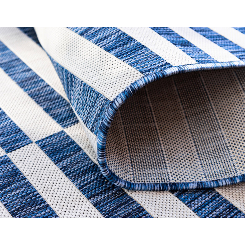 Pana Striped Indoor / Outdoor Rug, Rectangle 5'1" x 8'