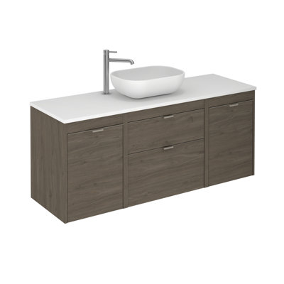 Amarantha 57'' Single Bathroom Vanity with Solid Surface Top