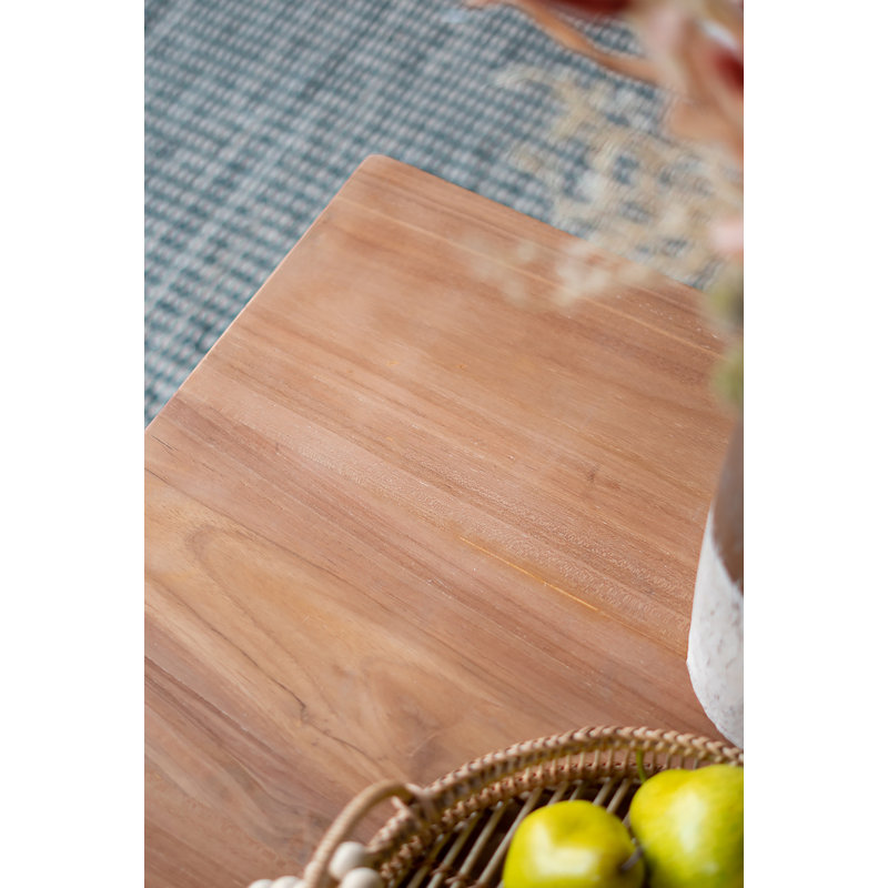Table basse rectangulaire avec plateau en bois massif